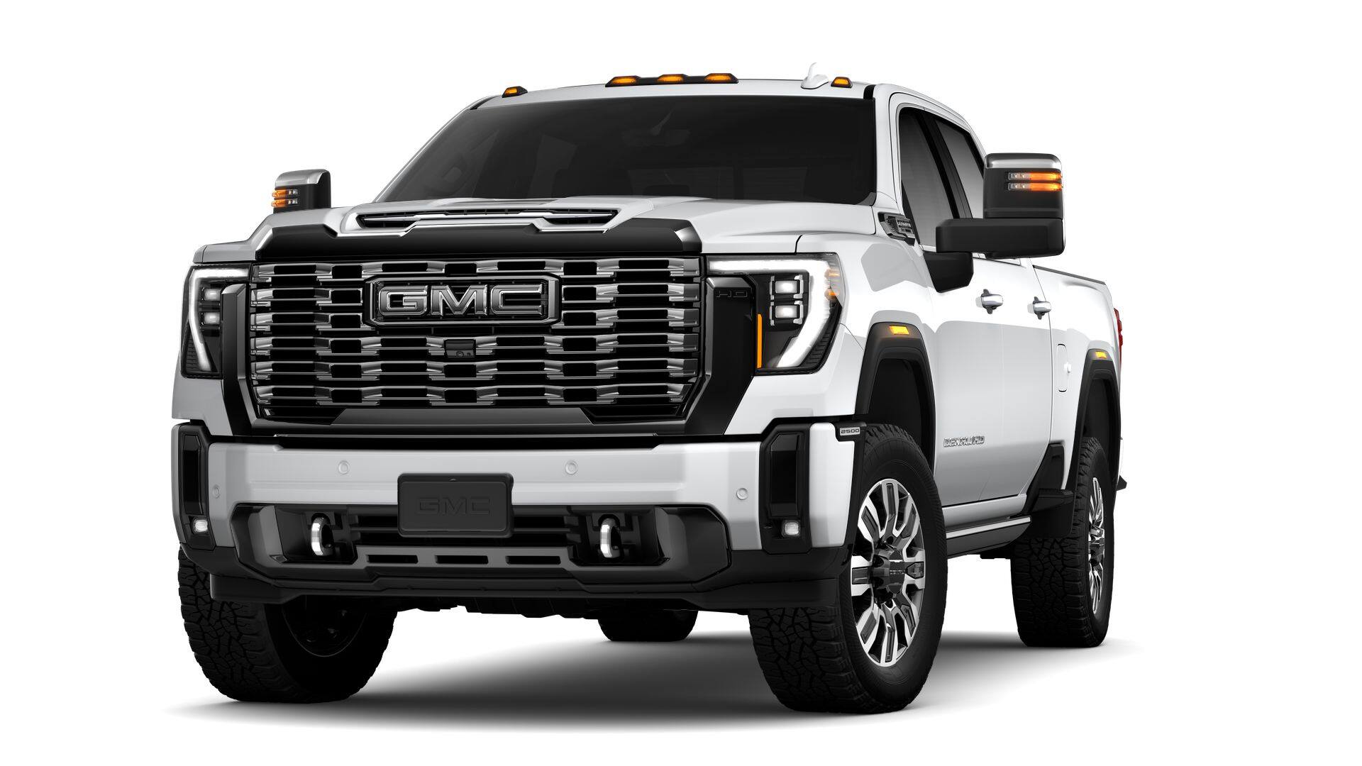 2026 GMC Sierra 2500 HD Denali Ultimate in Summit White — front three-quarter view