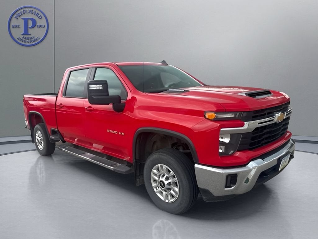 2024 Chevrolet Silverado 2500 HD LT in Red Hot — front three-quarter view