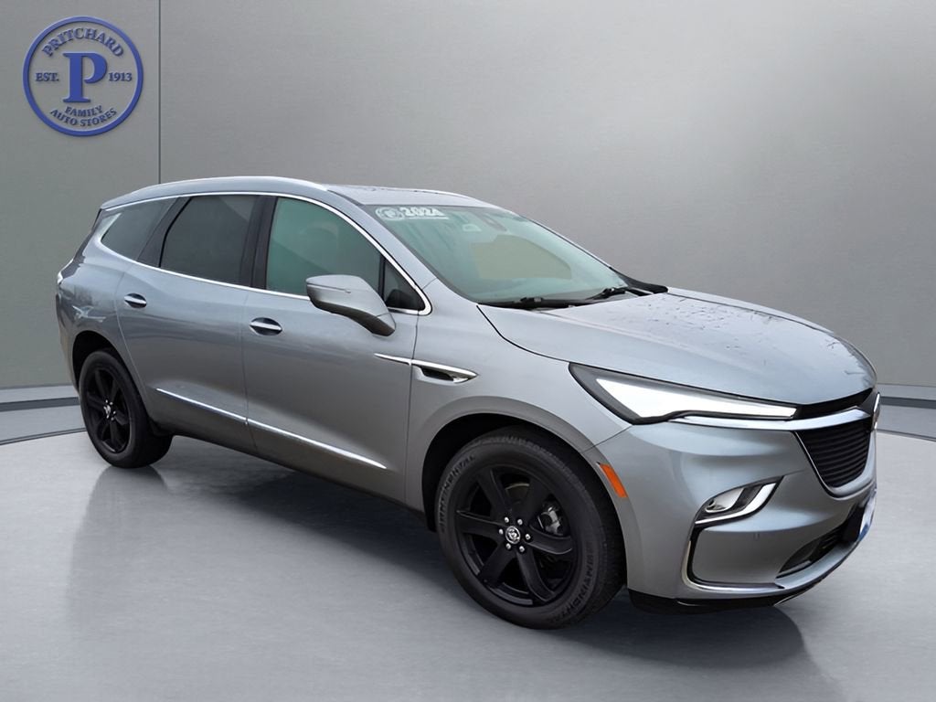 2024 Buick Enclave Essence in Moonstone Gray Metallic — front three-quarter view